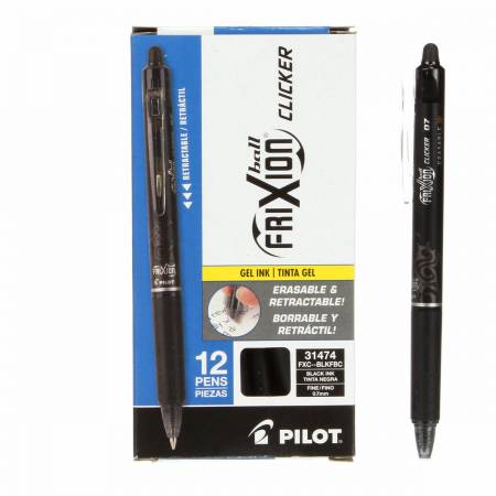 Frixion Clicker Gel Pen Fine Point 0.7mm - Black