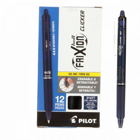 Frixion Clicker Gel Pen Fine Point 0.7mm - Navy