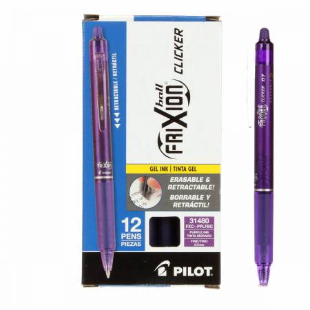 Frixion Clicker Gel Pen Fine Point 0.7mm - Purple