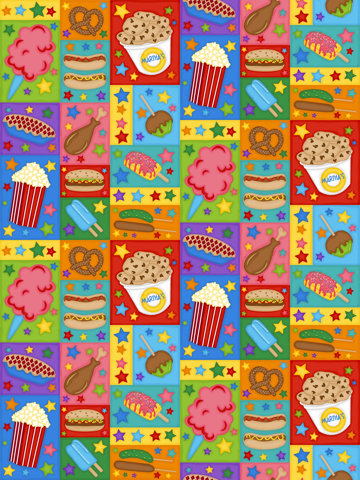 Fair Food - Multi - 2023 AMNSH Fabric | Benartex 9296-99