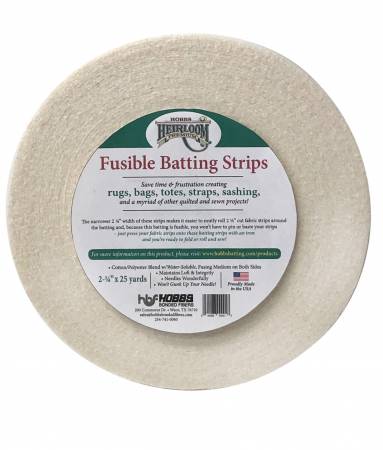 Heirloom Fusible Blended Batting Strips - 2-1/4in x 25yds