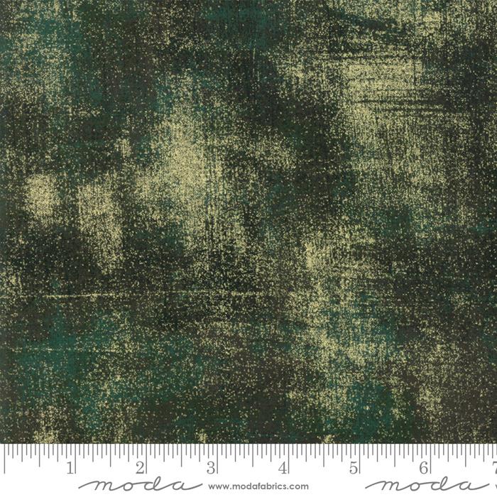 Grunge Basics - Christmas Green Metallic | Moda 30150 308M