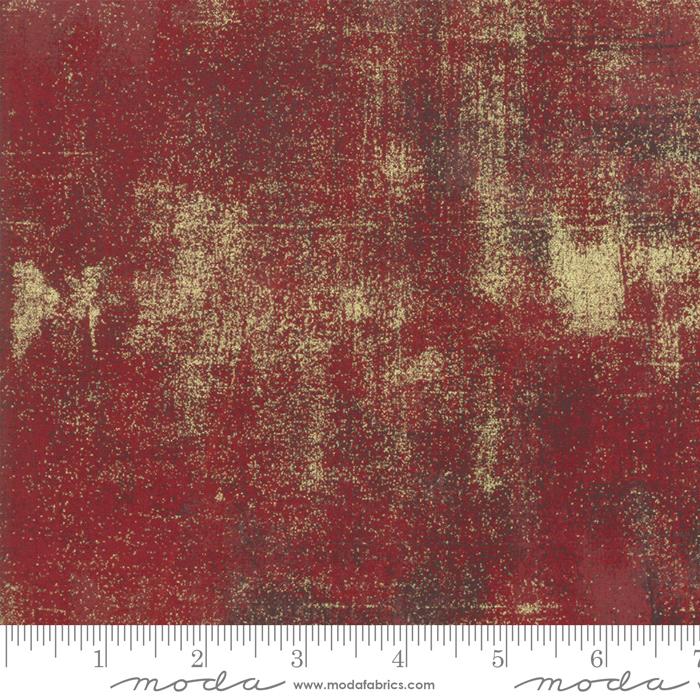 Grunge Basics - Red Berry Metallic | Moda 30150 523M