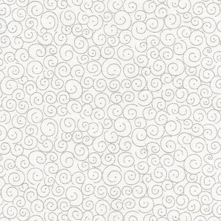 Spirals - Metallic - White with Silver Metallic | Blank Quilting M9994-01