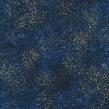 Shimmer - Navy with Gold Metallic | Timeless Treasures SHIMMER-NAVY