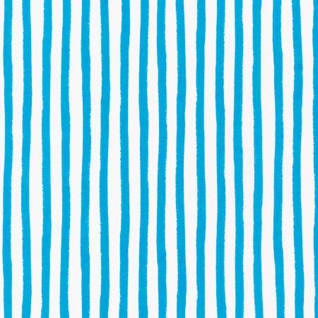 Dot and Stripe Delights - Stripe - Turquoise | Robert Kaufman SRK-19936-81