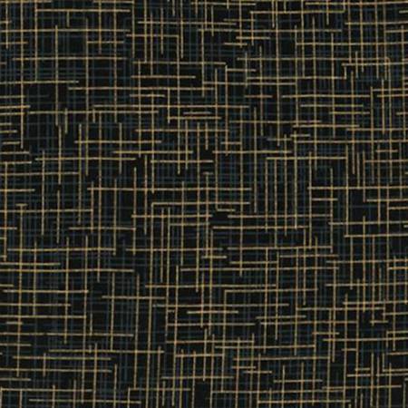 Quilter's Linen - Black with Gold Metallic | Robert Kaufman SRKM-14476-2