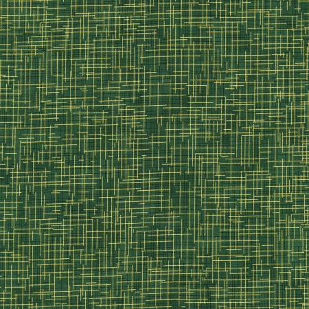 Quilter's Linen - Hunter with Gold Metallic | Robert Kaufman SRKM-14476-29