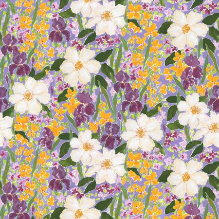 Mardi Gras Parade - Mardi Gras Floral - Multi | Dear Stella Design DCWR1733M