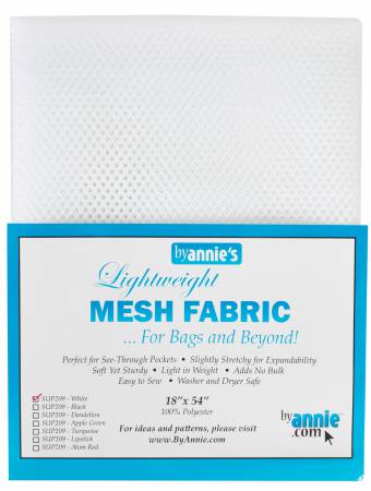 Lightweight Mesh Fabric - 18inx54in - White