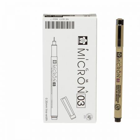 Pigma Micron Pen .35mm Size 03 - Black