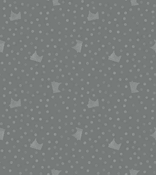 Quilt Minnesota 2024 MN Dots - Dark Gray - 2024 QMN Shop Hop | Clothworks Y4184-7