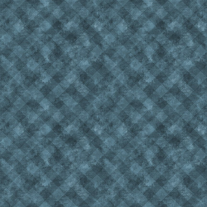 Quilt Minnesota 2024 Diagonal Plaid - Teal - 2024 QMN Shop Hop | Clothworks Y4185-104