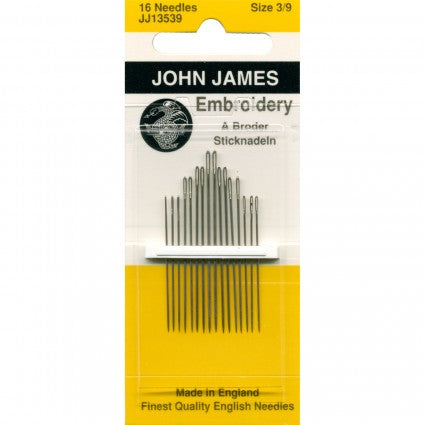 John James Embroidery Needles 3/9