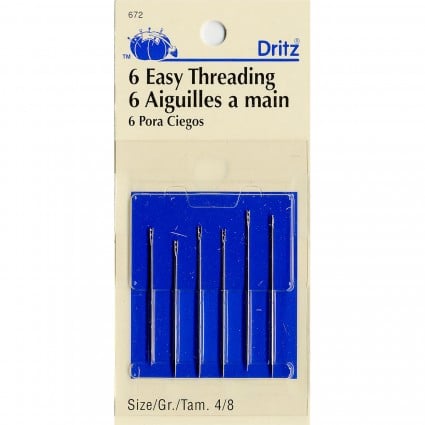 Dritz Easy Threading Needles - Size 4/8 - 6 count