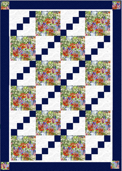 Patriotic Garden/City Lights Quilt Kit