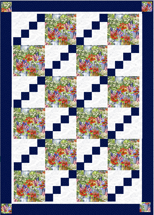 Patriotic Garden/City Lights Quilt Kit