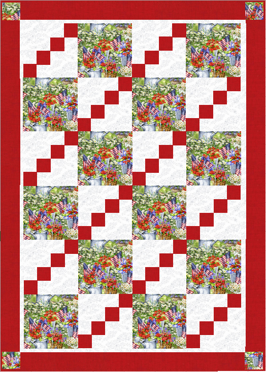 Patriotic Garden/City Lights Quilt Kit